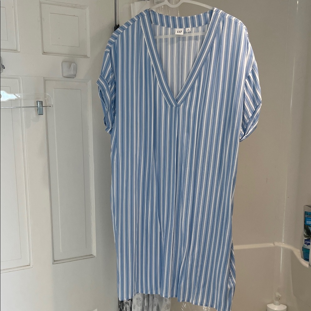 GAP Blue and White Striped Dress